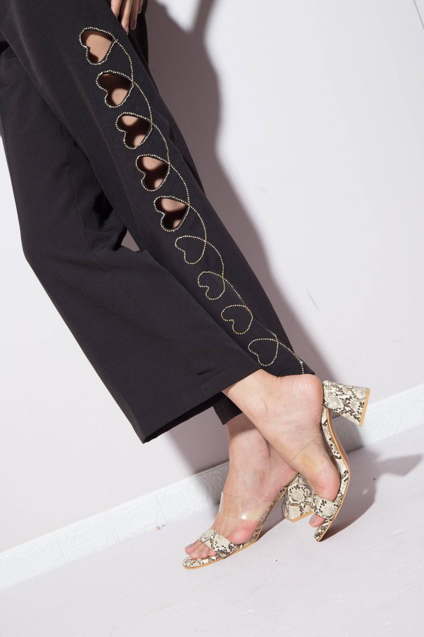Snake Print 2 Strap Heels - Light Gold - Windlust