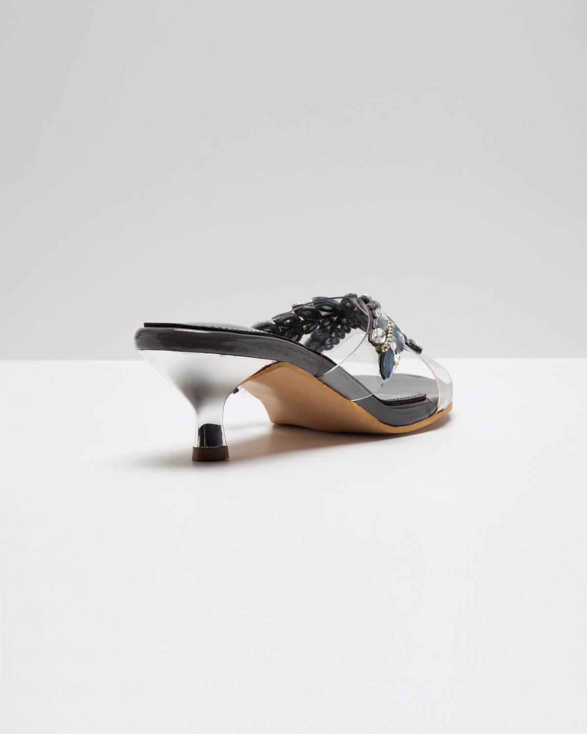 Stone Embellished Pumps - Titanium Grey - Windlust
