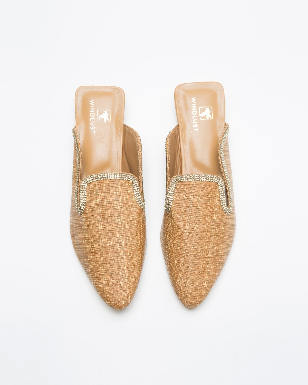 Fine Textured Beige Mules - Windlust
