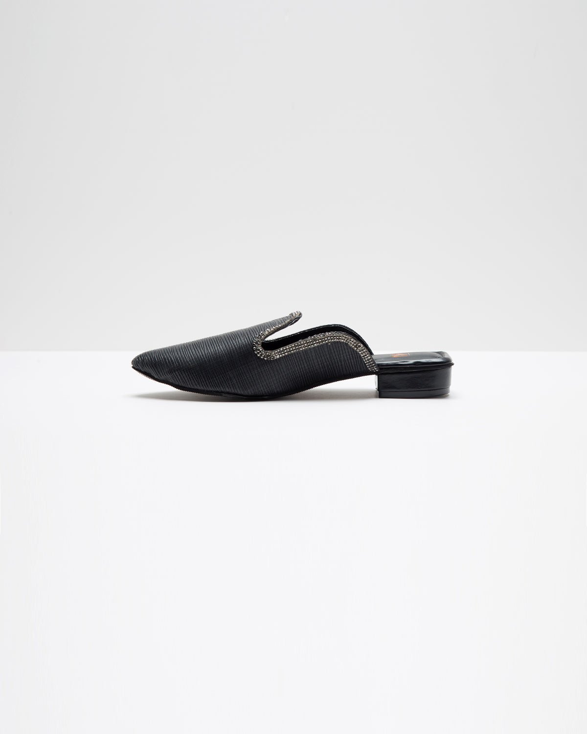 Fine Textured Black Mules - Windlust