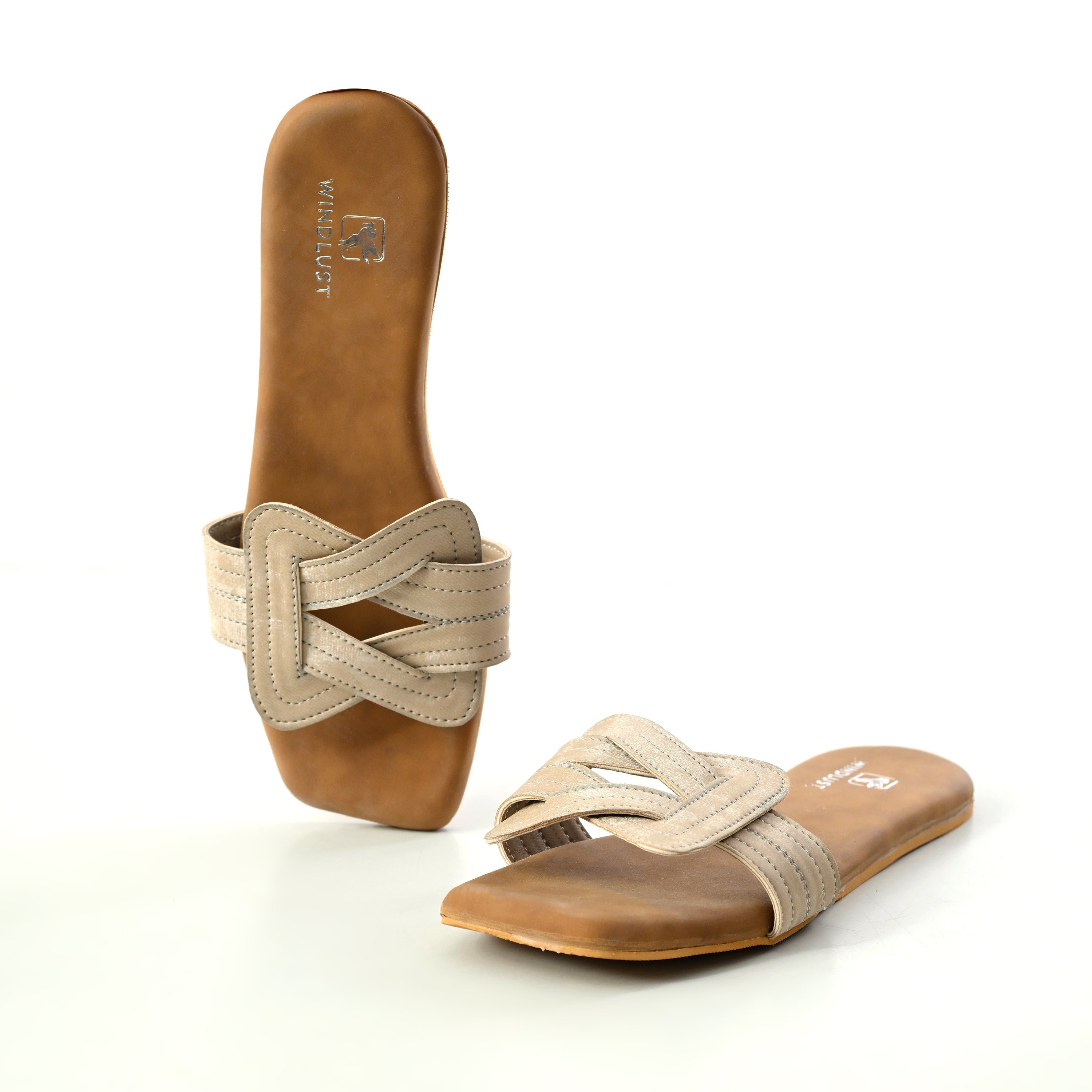 Tangled Luxè Flats - BeigeTaupe - Windlust