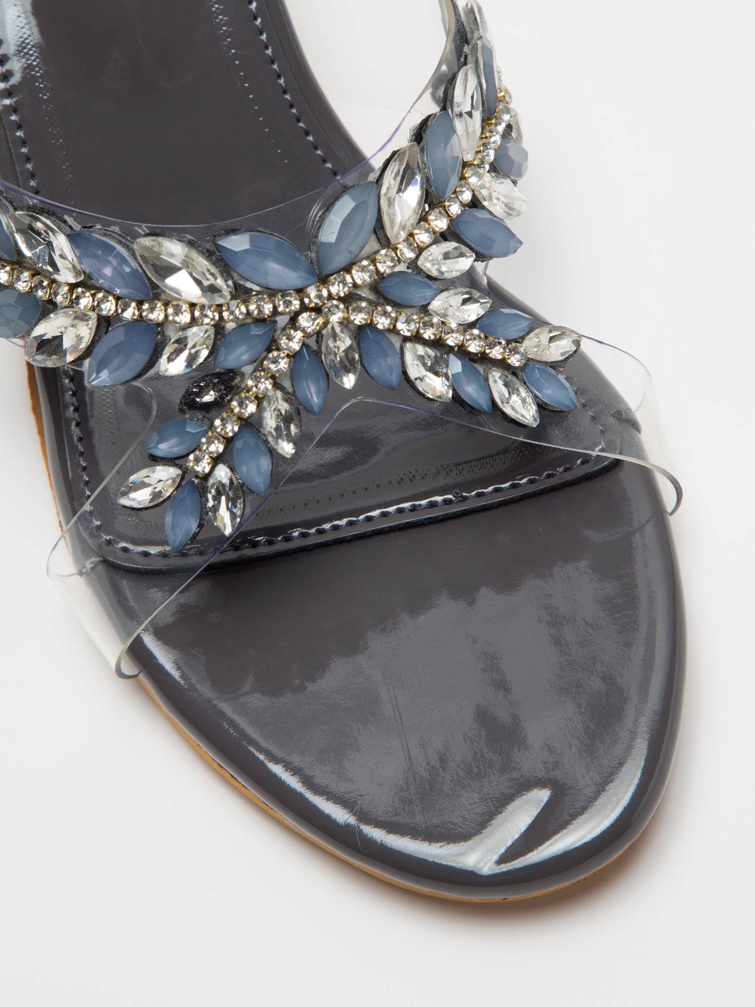 Stone Embellished Pumps - Titanium Grey - Windlust
