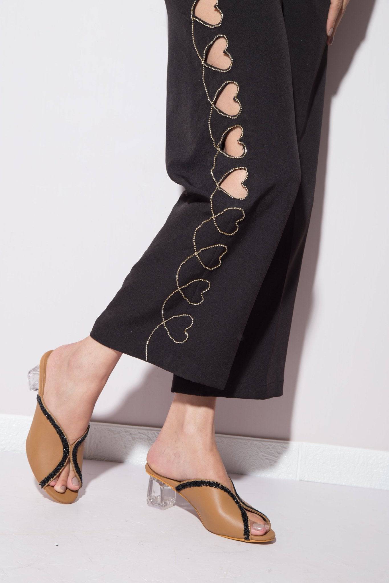 Swarovski Embellished Hallow Heel - Beige - Windlust