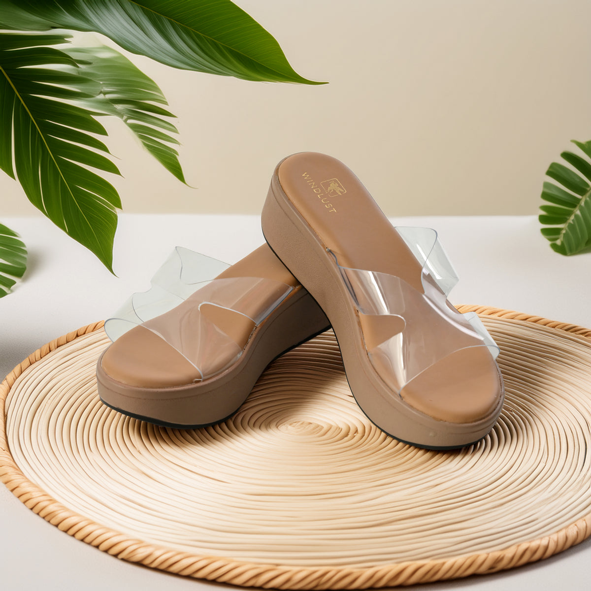 CLEAR X-FLOW Wedge - Beige